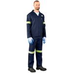 Technician 100% Cotton Conti Suit - Reflective Arms, Legs & Back - Yellow Tape - Image 8