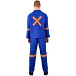 Technician 100% Cotton Conti Suit - Reflective Arms, Legs & Back - Orange Tape - Image 2