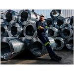 Vintage 100% Cotton Denim Conti Suit - Reflective Arms & Legs - Yellow Tape - Image 2