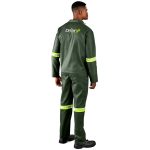 Acid Resistant Polycotton Conti Suit - Reflective Arm & Legs - Yellow Tape - Image 3