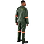 Acid Resistant Polycotton Conti Suit - Reflective Arm & Legs - Orange Tape - Image 2