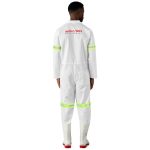 Safety Polycotton Boiler Suit - Reflective Arms & Legs - Yellow Tape - Image 2