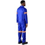 Safety Polycotton Boiler Suit - Reflective Arms & Legs - Orange Tape - Image 2