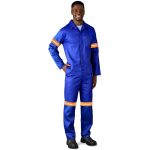 Safety Polycotton Boiler Suit - Reflective Arms & Legs - Orange Tape - Image 8