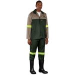 Site Premium Two-Tone Polycotton Jacket - Reflective Arms - Yellow Tape - Image 12