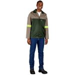 Site Premium Two-Tone Polycotton Jacket - Reflective Arms & Back - Yellow Tape - Image 11