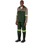 Site Premium Two-Tone Polycotton Jacket - Reflective Arms & Back - Yellow Tape - Image 4