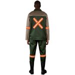 Site Premium Two-Tone Polycotton Jacket - Reflective Arms & Back - Orange Tape - Image 2