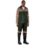 Site Premium Two-Tone Polycotton Jacket - Reflective Arms & Back - Orange Tape - Image 5