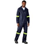 Artisan Premium 100% Cotton Jacket - Reflective Arms - Yellow Tape - Image 22