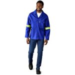 Artisan Premium 100% Cotton Jacket - Reflective Arms - Yellow Tape - Image 10