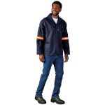 Artisan Premium 100% Cotton Jacket - Reflective Arms - Orange Tape - Image 12