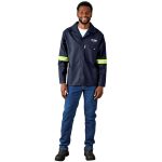 Artisan Premium 100% Cotton Jacket - Reflective Arms & Back - Yellow Tape - Image 5