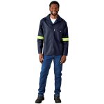 Artisan Premium 100% Cotton Jacket - Reflective Arms & Back - Yellow Tape - Image 19