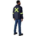 Artisan Premium 100% Cotton Jacket - Reflective Arms & Back - Yellow Tape - Image 18