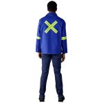 Artisan Premium 100% Cotton Jacket - Reflective Arms & Back - Yellow Tape - Image 12