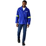 Artisan Premium 100% Cotton Jacket - Reflective Arms & Back - Yellow Tape - Image 9