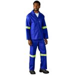 Artisan Premium 100% Cotton Jacket - Reflective Arms & Back - Yellow Tape - Image 7