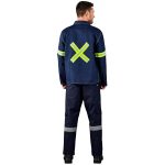 Cast Premium 100% Cotton Denim Jacket - Reflective Arms & Back - Yellow Tape - Image 8