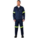 Cast Premium 100% Cotton Denim Pants - Reflective Legs - Yellow Tape - Image 3