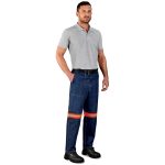 Cast Premium 100% Cotton Denim Pants - Reflective Legs - Orange Tape - Image 5