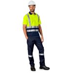 Surveyor Two-Tone Hi-Viz Reflective Golf Shirt - Image 5