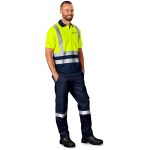 Surveyor Two-Tone Hi-Viz Reflective Golf Shirt - Image 6