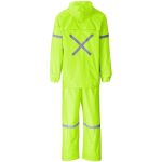 Outdoor Hi-Viz Reflective Polyester/PVC Rainsuit - Lime - Image 2
