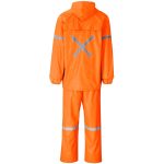 Outdoor Hi-Viz Reflective Polyester/PVC Rainsuit - Orange - Image 3