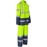 Torrent Two-Tone Hi-Viz Ref Polyester/PVC Rainsuit - Lime - Image 4