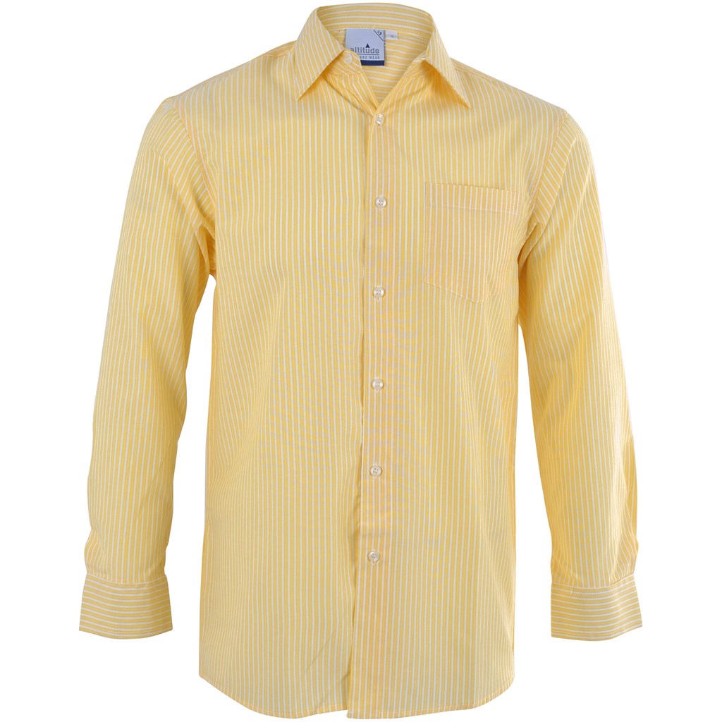 Mens Long Sleeve Drew Shirt - Yellow Mens Long Sleeve Drew Shirt - Yellow - Image 1