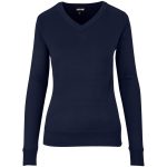 Ladies Long Sleeve Peru V-Neck Jersey - Navy