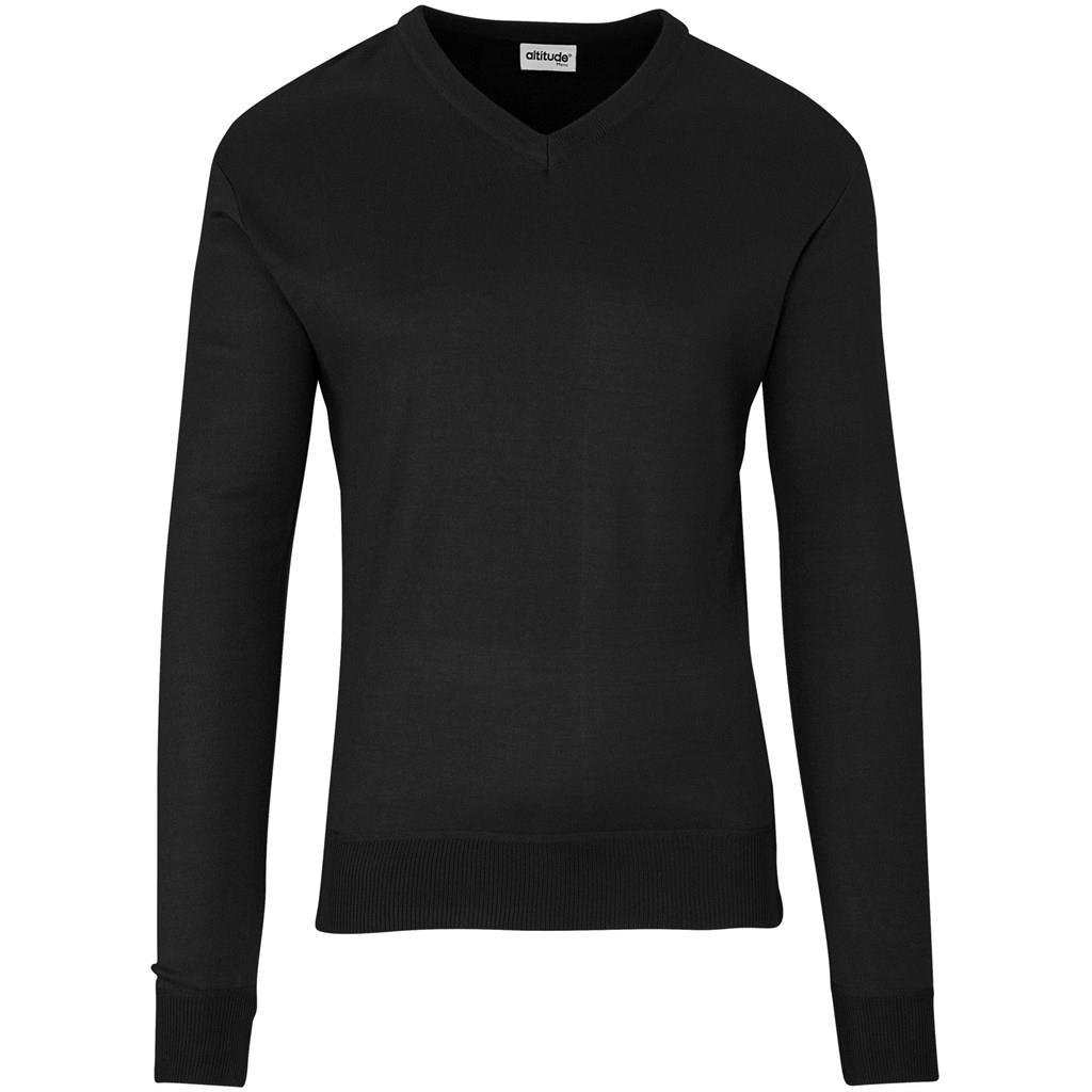 Mens Long Sleeve Peru V-Neck Jersey - Black Mens Long Sleeve Peru V-Neck Jersey - Black - Image 1