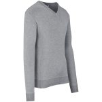 Mens Long Sleeve Peru V-Neck Jersey - Grey - Image 3