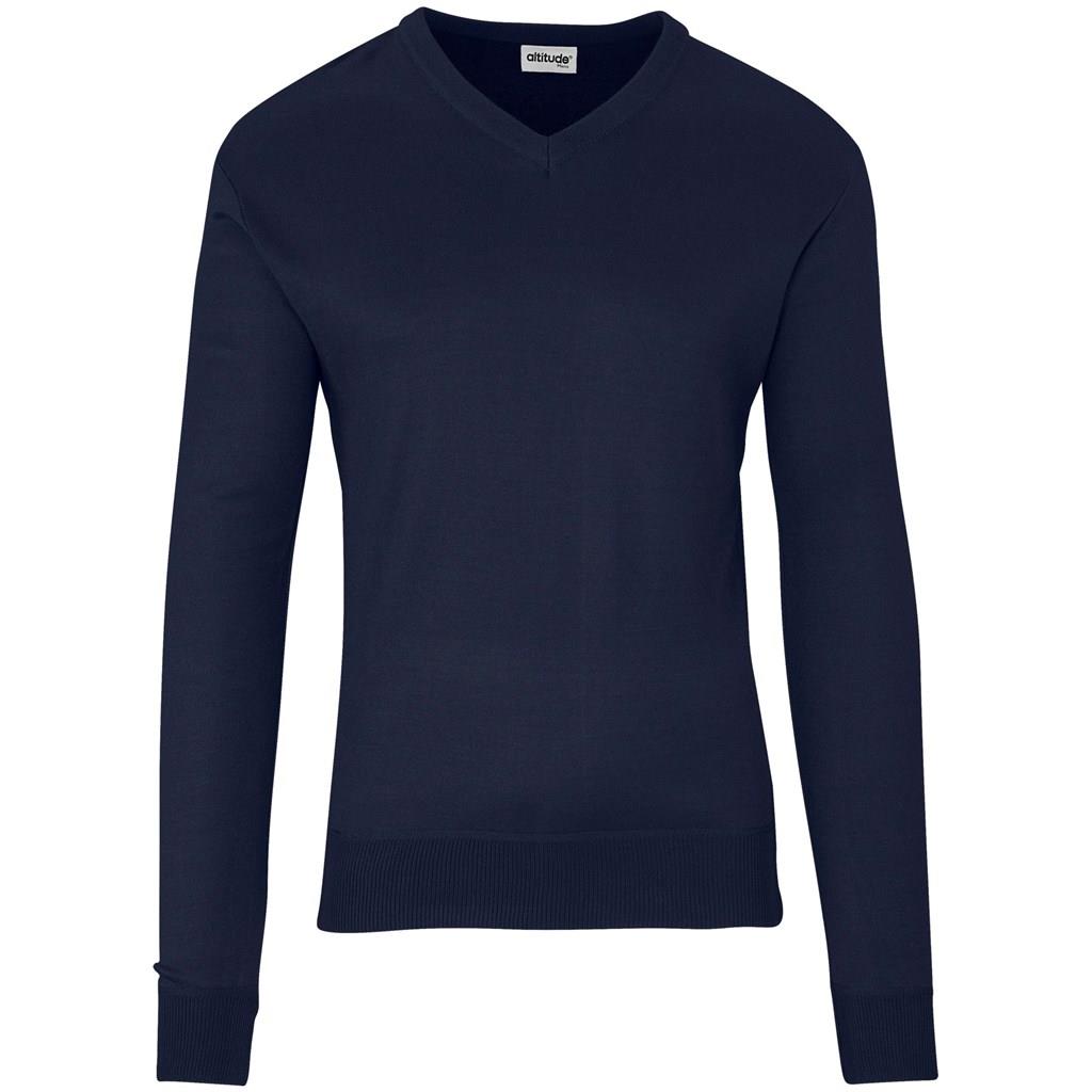 Mens Long Sleeve Peru V-Neck Jersey - Navy Mens Long Sleeve Peru V-Neck Jersey - Navy - Image 1