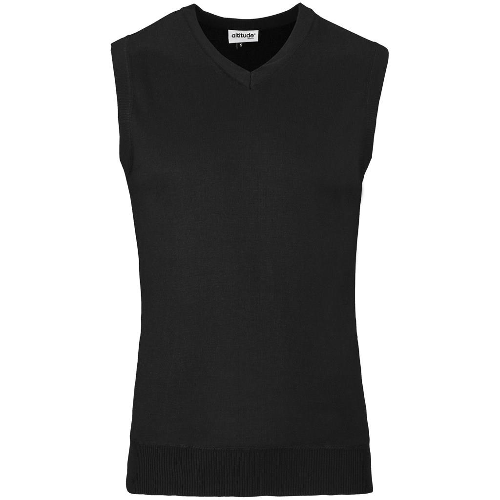 Mens Sleeveless Peru V-Neck Jersey - Black Mens Sleeveless Peru V-Neck Jersey - Black - Image 1