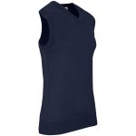 Mens Sleeveless Peru V-Neck Jersey - Navy - Image 3