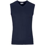 Mens Sleeveless Peru V-Neck Jersey - Navy