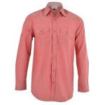 Mens Long Sleeve Ruben Shirt - Red