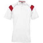Mens Score Golf Shirt - White Red