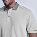Mens Verge Golf Shirt - Light Grey - Image 5