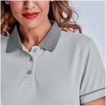 Ladies Verge Golf Shirt - Light Grey - Image 4