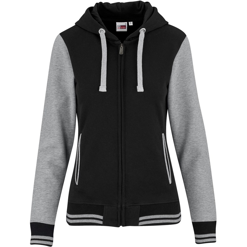 Ladies Princeton Hooded Sweater - Black Ladies Princeton Hooded Sweater - Black - Image 1
