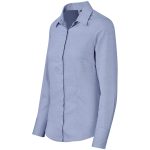 Ladies Long Sleeve Wallstreet Shirt - Navy - Image 5