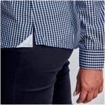 Ladies Long Sleeve Kenton Shirt - Navy - Image 3