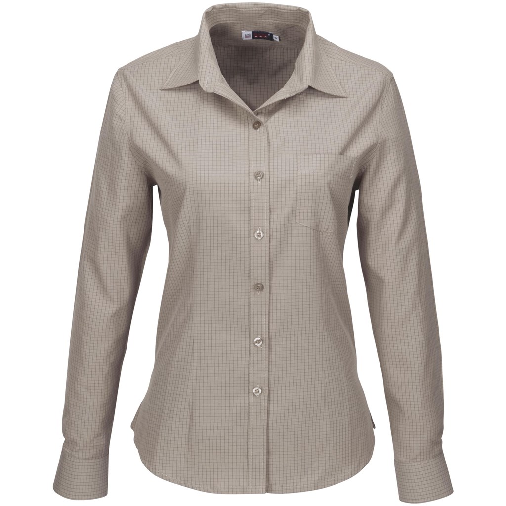 Ladies Long Sleeve Huntington Shirt - Khaki Ladies Long Sleeve Huntington Shirt - Khaki - Image 1