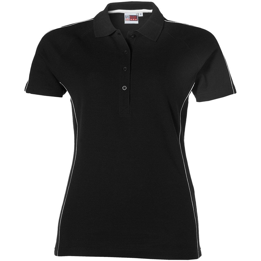 Ladies Pontiac Golf Shirt - Black Ladies Pontiac Golf Shirt - Black - Image 1