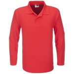 Mens Long Sleeve Boston Golf Shirt - Red
