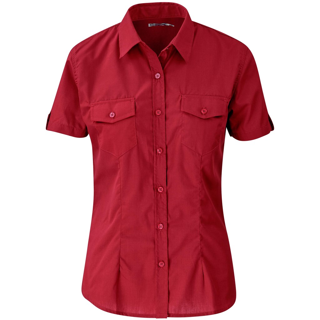 Ladies Short Sleeve Kensington Shirt - Red Ladies Short Sleeve Kensington Shirt - Red - Image 1