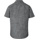 Mens Short Sleeve Windsor Shirt - Grey - Image 3